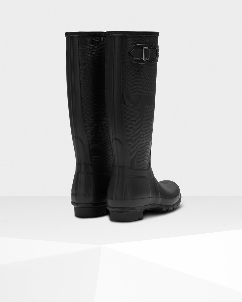 Hunter Mujer Original Exploded Logo Texture - Botas de Lluvia Negras - 106-KXVRWI